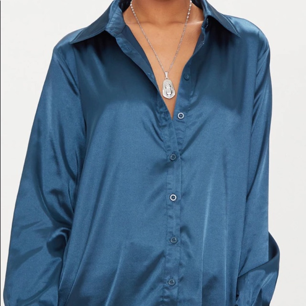 Satin Button Up - image 2